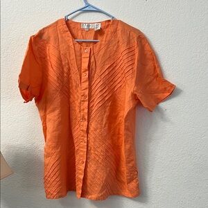 JMP Linen Women Blouse L NWOT Vintage